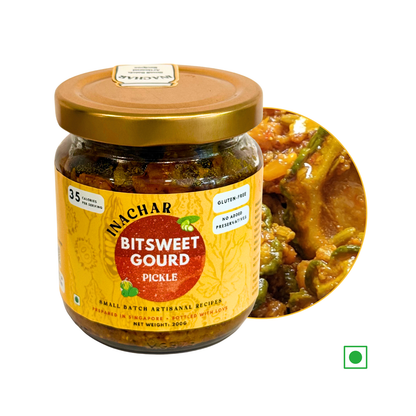 Bittergourd and Shredded Mango Pickle by INACHAR
