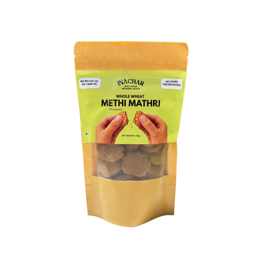 Packaged food product with a yellow and green label on a white background